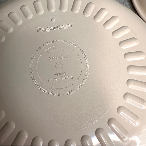 Vintage Tupperware Microwave Cooker Steamer System almond 4 pieces set Lid Cone - Picture 8 of 12